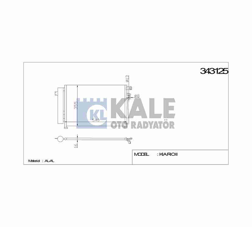 KIA RIO Klima Radyatörü 2006-2011 Radyatör Rıo Dizel OEM 97606-1G300